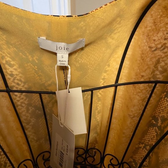 Joie Bethwyn C Snake-Print Crepe de Chine Wrap Dress NWT Sz S - Picture 4 of 16